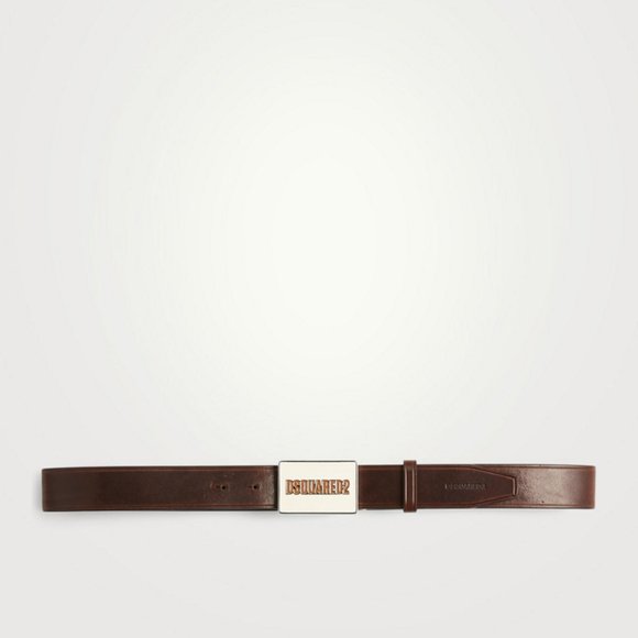 Brand New With Tags DSQUARED2 Plaque Leather Men's Belt - Picture 4 of 12